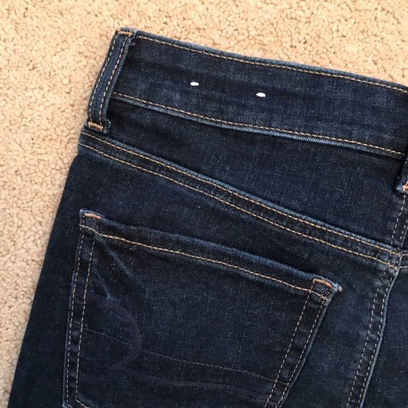 American Eagle Hi Rise Denim Shorts Cut Offs Altered Size 2 Next Level Stretch - Picture 12 of 16